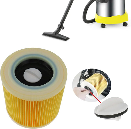 Cartus filtru aspirator DAO umed și uscat compatibil cu Karcher MV2 WD WD2 WD3 WD2.200 WD3.500 A2504 A2004, KFI 3310 - DAO Shop