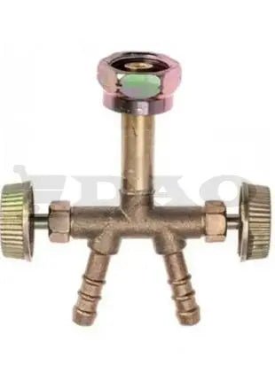 Distribuitor gaz tip Y , ramificatie gaz alama DAO cu robineti montaj butelie normala - DAO Shop
