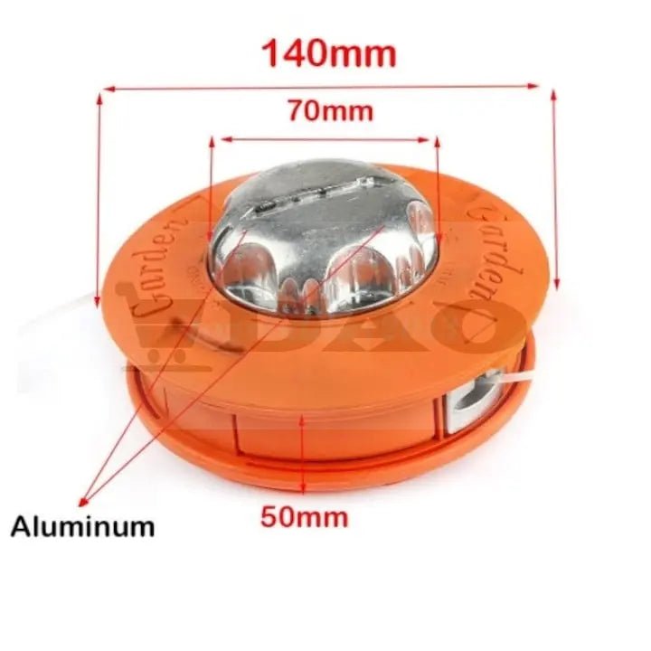 Mosor profesional cu fir autocut DAO pentru motocoasa , filet 10x1.25, cap aluminiu, portocaliu, universal - DAO Shop
