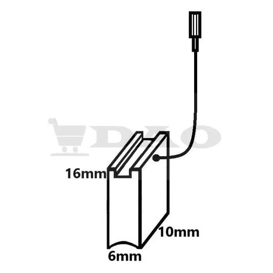 Perii colectoare DAO, 10x6x16 mm, cu papuc mama , carbon - grafit, B7 - DAO Shop