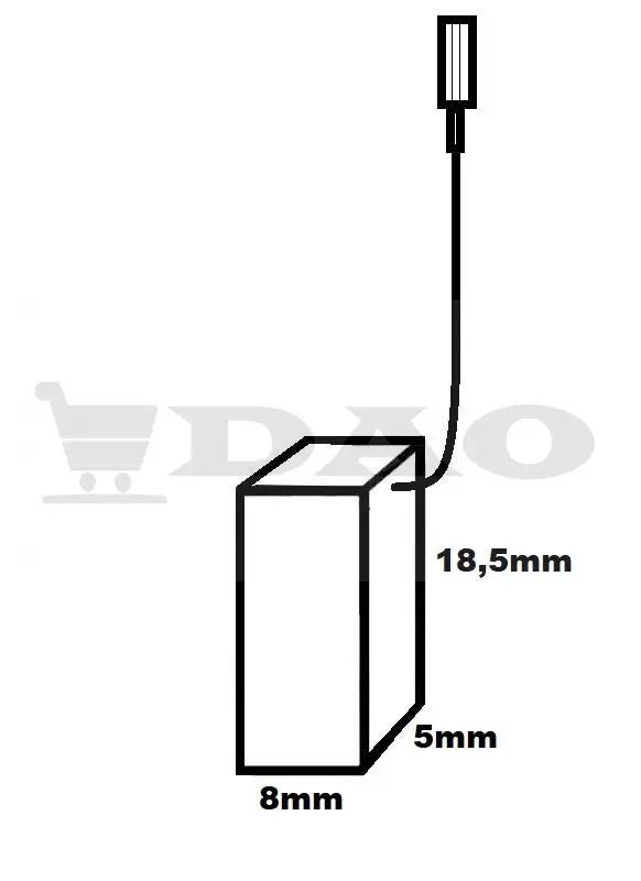 Perii colectoare DAO, 8x5x18,5mm, cu papuc mama mic, carbon - grafit, A10 - DAO Shop