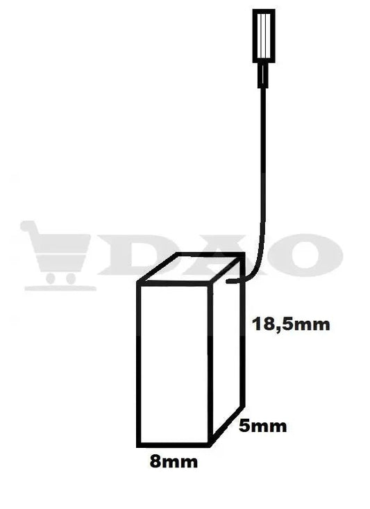 Perii colectoare DAO, 8x5x18,5mm, cu papuc mama mic, carbon - grafit, A10 - DAO Shop