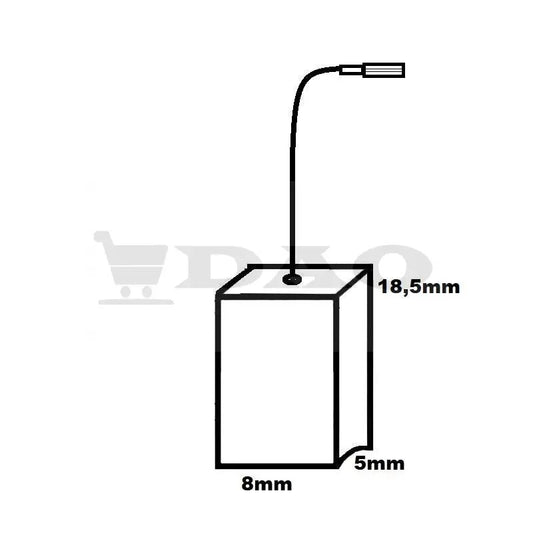 Perii colectoare DAO, 8x5x18,5mm, cu papuc mama mic, carbon - grafit, A9 - DAO Shop