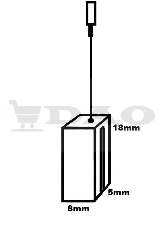 Perii colectoare DAO, 8x5x18mm, cu papuc mama mic, 2 ghidaje, carbon - grafit, A11 - DAO Shop
