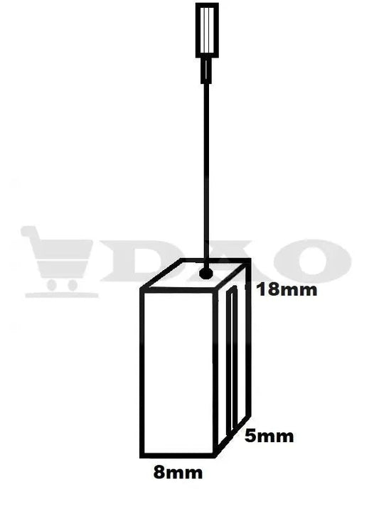 Perii colectoare DAO, 8x5x18mm, cu papuc mama mic, 2 ghidaje, carbon - grafit, A11 - DAO Shop