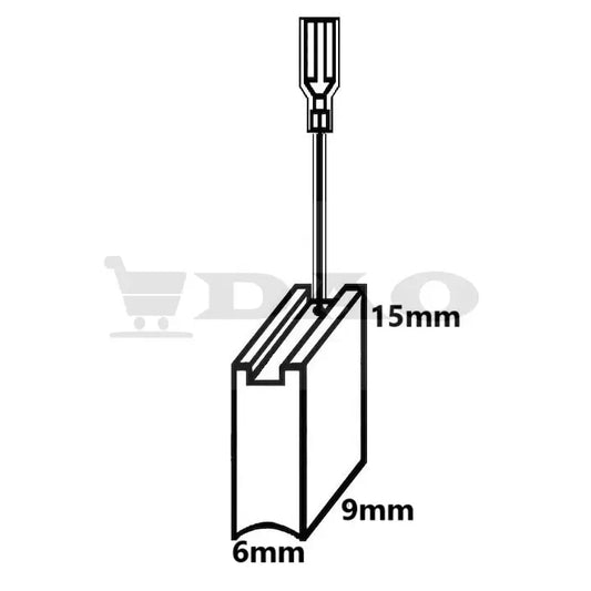 Perii colectoare DAO, 9x6x14 mm, cu papuc mama mic, fir izolat, carbon - grafit, D5 - DAO Shop