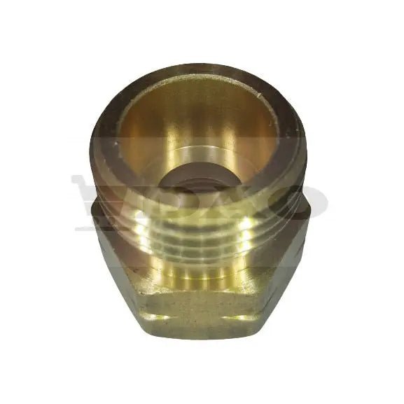 Reductie adaptor DAO, de la 1/2 filet mijlociu ITALIA la 1/2 romanesc stanga, alama, compatibila butelii voiaj Eurocamping filet mijlociu - DAO Shop