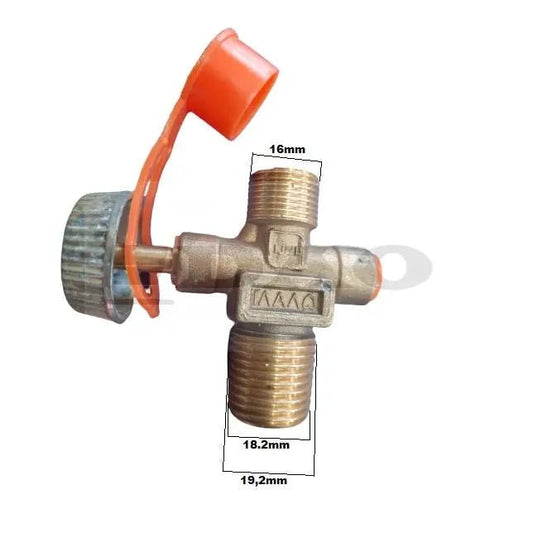 Robinet butelie voiaj Polonia, iesire filet 3/8 stanga, alama, capac protectie - DAO Shop