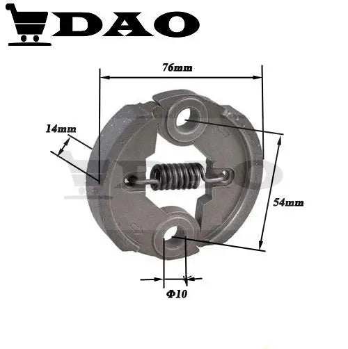 Saboti ambreiaj motocoasa, suruburi fixare si arc incluse, diametru 76mm, DAO - DAO Shop