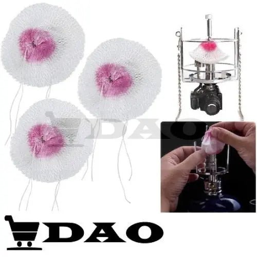 Set 12 fitile DAO pentru lampa iluminat pe gaz camping, alb - roz - DAO Shop