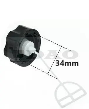 Set 2 bucati buson rezervor benzina motocoasa, 34mm, cu supapa, plastic, negru, DAO - DAO Shop