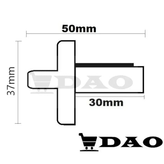 Set 5 butoane aragaz METALICA, tija lunga, gaura 6mm, plastic, albe - DAO Shop