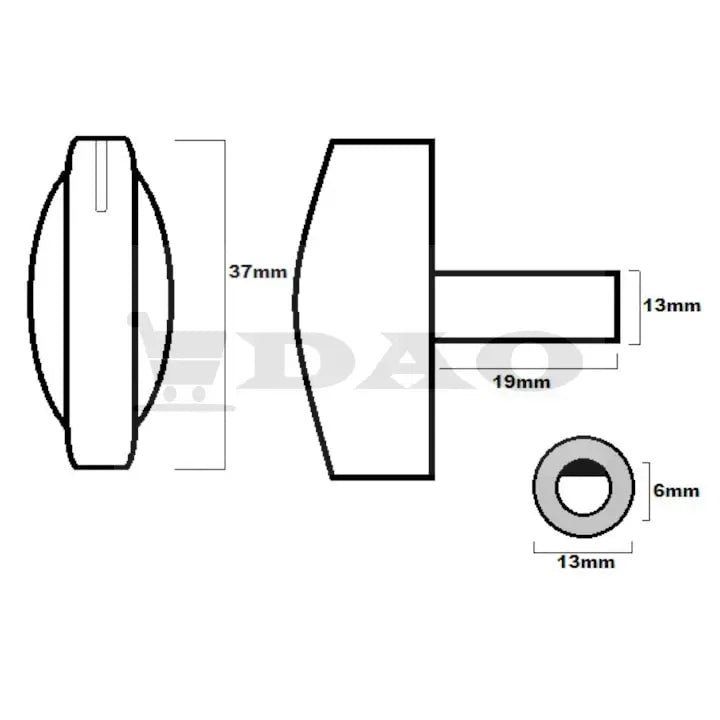 Set 5 butoane aragaz compatibil Beko tija 6mm albe - DAO Shop