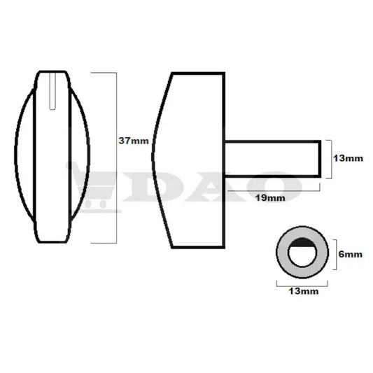 Set 5 butoane aragaz compatibil Beko tija 6mm albe - DAO Shop
