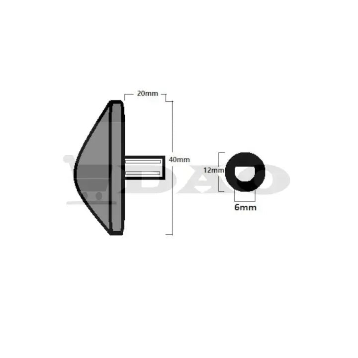 Set 5 butoane aragaz tip Zanussi, negre, pentru tija de 6mm, plastic, cu arc si inel - DAO Shop
