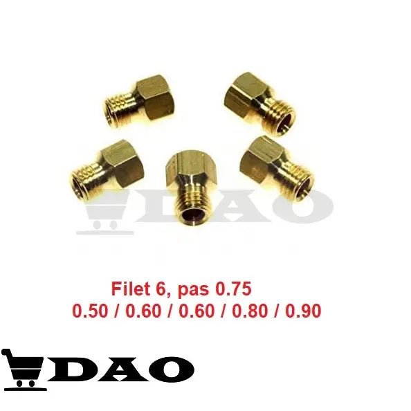 Set 5 duze aragaz DAO, filet 6 x0.75, conversie gaz metan - butelie, alama - DAO Shop