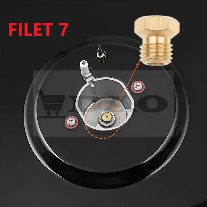 Set 5 duze aragaz DAO, filet 7, alama, conversie butelie cu regulator la gaz metan de retea - DAO Shop