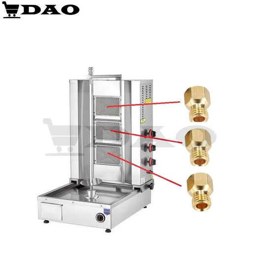 Set duze aparat shaorma / kebab, filet 4, gaura 0.50, alama, set 5 bucati, conversie gaz metan - butelie - DAO Shop