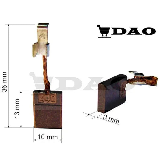 Set perii colectoare (carbuni) pentru MAKITA CB440 / CB448, 10x3x13mm, DAO, D20 - DAO Shop