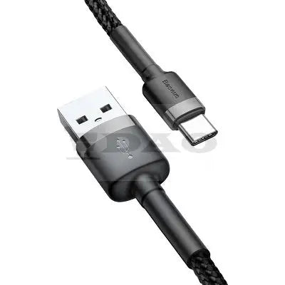 Cablu Date si Incarcare USB - A la Type - C Baseus Cafule, 18W, 2m, Gri CATKLF - CG1, transfer 480Mbps - DAO Shop