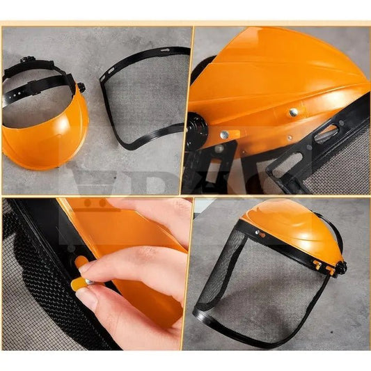 Casca de protectie motocoasa DAO, viziera de plasa, ajustabila - DAO Shop