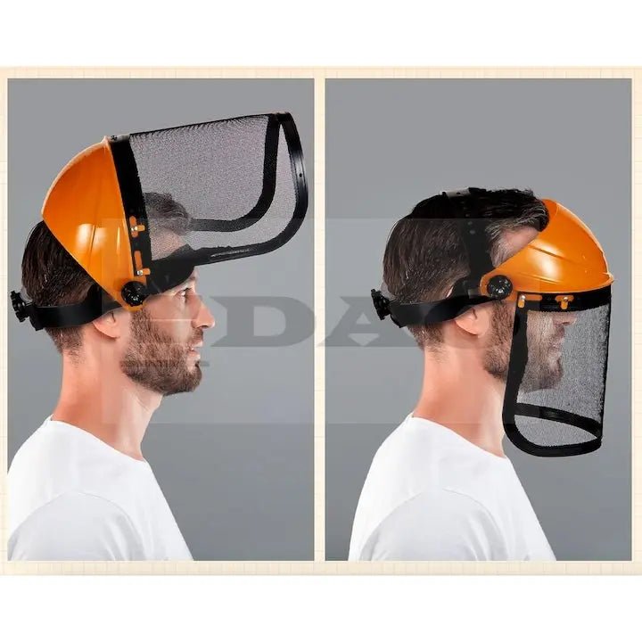 Casca de protectie motocoasa DAO, viziera de plasa, ajustabila - DAO Shop