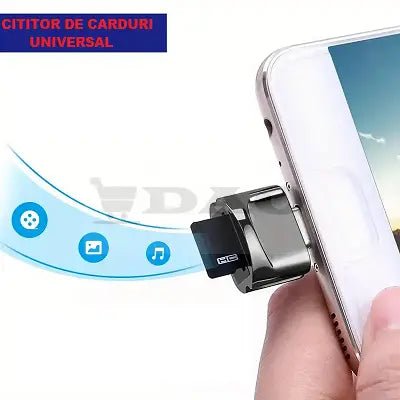 Cititor de carduri universal, USB - A la carduri microUSB, viteza de transfer mare, Laptor, MacBook, OTG, Telefon - DAO Shop