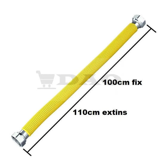 Racord flexibil gaz inox, extensibil 100 - 110cm, 1/2", FI - FI, garnituri incluse - DAO Shop