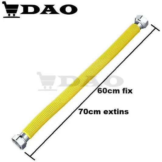 Racord flexibil gaz inox, extensibil 60 - 70cm, 1/2", FI - FI, garnituri incluse - DAO Shop