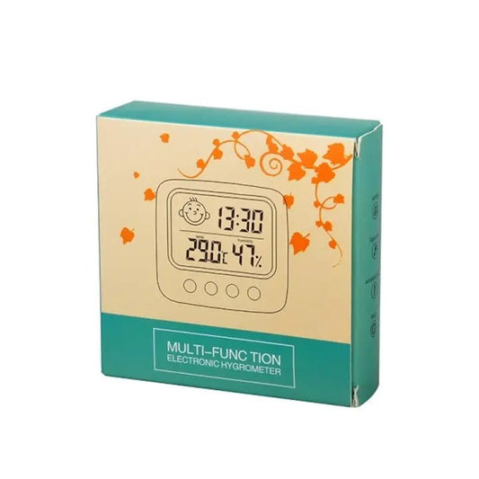Termometru de camera DAO CX0828 lumina de fundal, alb, 8.8x7.8x2cm, functie de umiditate, indicator de data si ora - DAO Shop