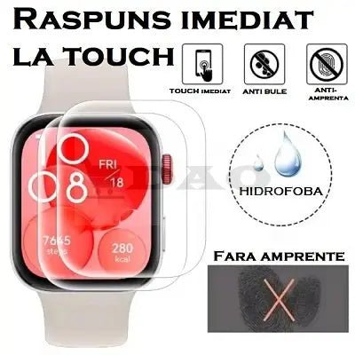 Set 3 folii silicon DAO, 46mm, transparente, anti - pete, hidrofobe - DAO Shop