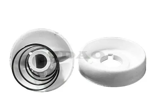 Set 5 butoane aragaz DAO complete, tija 8mm, plastic rezistent la temperatura, alb - DAO Shop