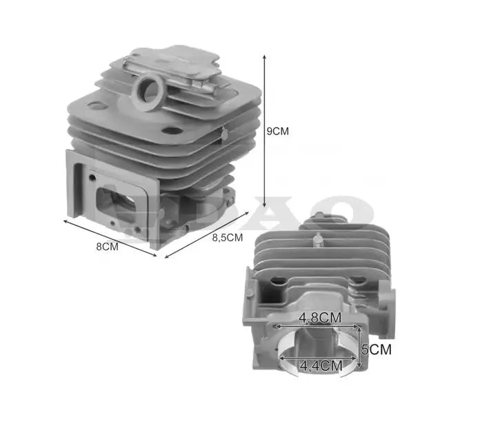 Set motor complet, kit cilindru + piston 40mm, premium, DAO 40 - 5, pentru motocoasa , universal - DAO Shop