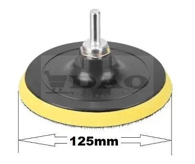 Suport smirghel DAO pentru flex / bormasina, 125 mm, cu scai VELCRO, adaptor bormasina inclus - DAO Shop