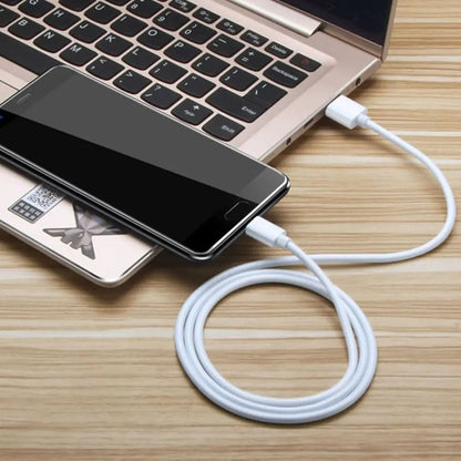 Cablu de incarcare date MicroUSB DAO, fast - charge 2A, 1 metru, alb - DAO Shop