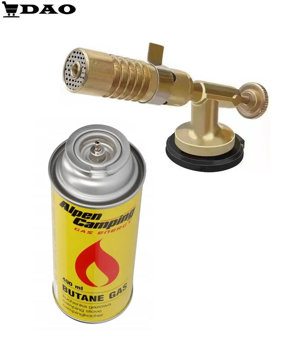 Cap arzator metalic DAO 733, butelie gaz 227gr INCLUSA, fara filet, montare cu clips - PACHET PROMO - DAO Shop