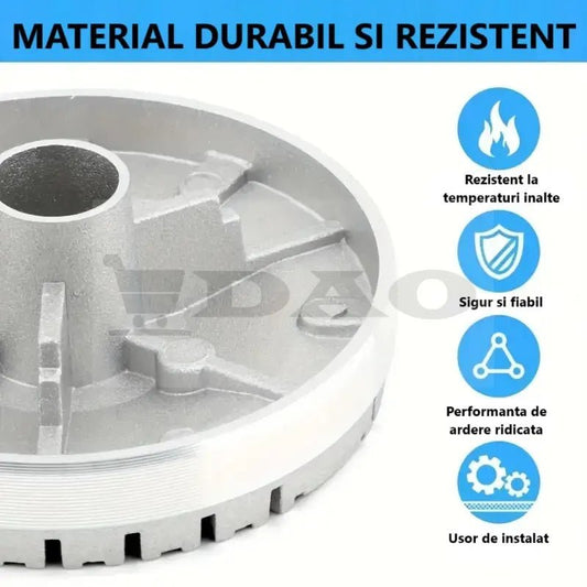 Arzator aragaz DAO, ochi mare 100mm, distribuitor flacara si capac plat, fonta emailata SABAF - DAO Shop