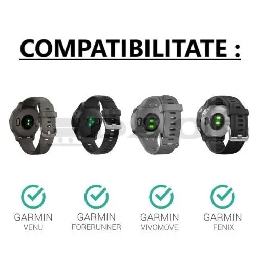 Cablu de incarcare DAO, compatibil GARMIN Fenix, Vivomove, Forerunner, Venu, cu 4 pini , 1metru, negru - DAO Shop