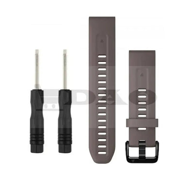 Curea din silicon gri DAO, 26mm, sistem QuickFit, 2 surubelnite incluse, compatibila Samsung, Huawei, Amazfir, Garmin, Xiaomi - DAO Shop