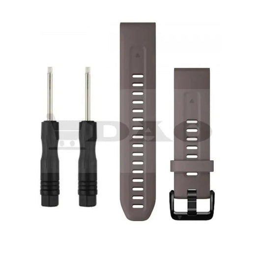 Curea din silicon gri DAO, 26mm, sistem QuickFit, 2 surubelnite incluse, compatibila Samsung, Huawei, Amazfir, Garmin, Xiaomi - DAO Shop