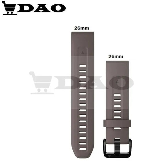 Curea din silicon gri DAO, 26mm, sistem QuickFit, 2 surubelnite incluse, compatibila Samsung, Huawei, Amazfir, Garmin, Xiaomi - DAO Shop