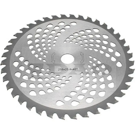 Disc pentru motocoasa DAO otel, 40 dinti cu vidia tip 1 tungsten - carbid (vidia), diametru 255 - DAO Shop