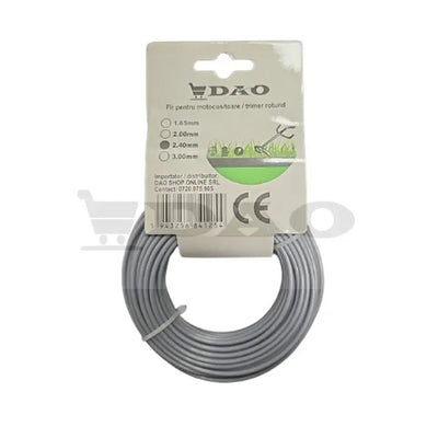 Fir pentru motocoasa DAO , 2.40mm, lungime 15metri, rotund, gri - DAO Shop
