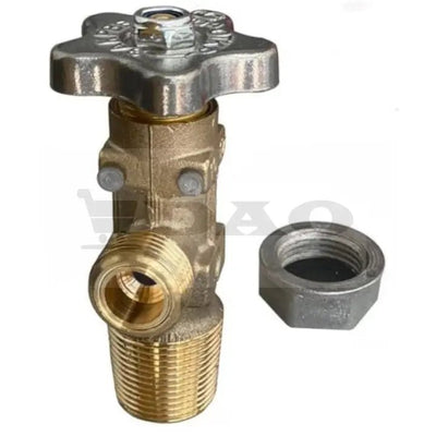 Robinet pentru butelie gaz, cu capac protectie filet, con 25 - 28mm, DAO , compatibil butelii tip Ukraina - DAO Shop