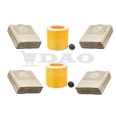 Set 20 saci si 2 filtre aer DAO pentru aspiratoare Karcher seria WD3 - DAO Shop