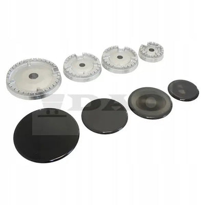 Set 4 arzatoare aragaz complete DAO compatibile cu Indesit, Whirlpool, Arctic, Beko, 100, 75, 55 - DAO Shop