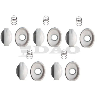 Set 5 butoane aragaz compatibil Beko tija 6mm albe - DAO Shop