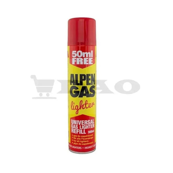 Spray incarcat brichete ALPEN, rezerva gaz, 350ml, adaptoare incluse - DAO Shop