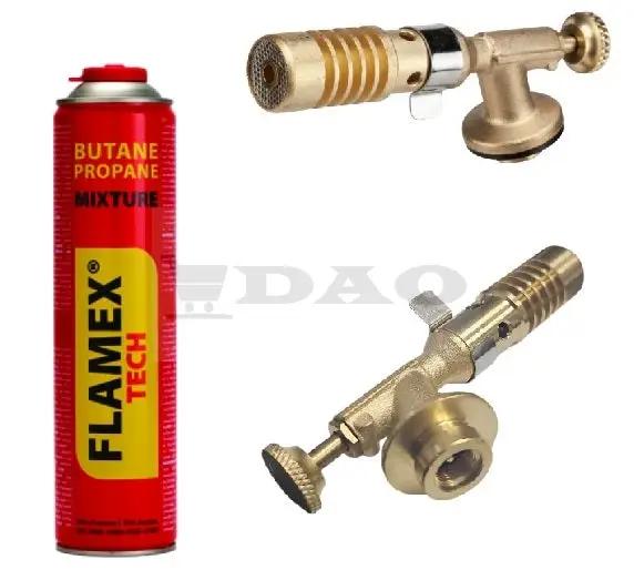 Arzator portabil cu gaz DAO 7013C, cu filet, alama, tip filet 7/16 universal,rezerva 600ml FLAMEX inclusa - DAO Shop