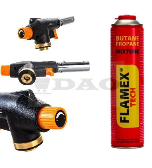 Cap arzator 8816D, cu aprindere quartz, alimentare butelie cu filet, rezerva gaz FLAMEX INCLUSA - DAO Shop